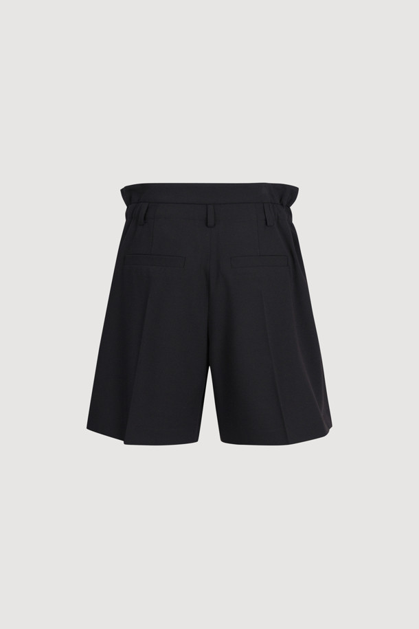 LUCKY CHOUETTE - 쇼트팬츠 - Fabric Belt Sideband Shorts (black)