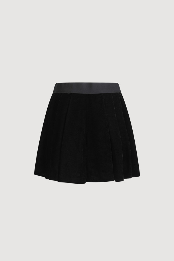 LUCKY CHOUETTE - 쇼트팬츠 - [Holiday Edition] Velvet Banded Waist Shorts (black)