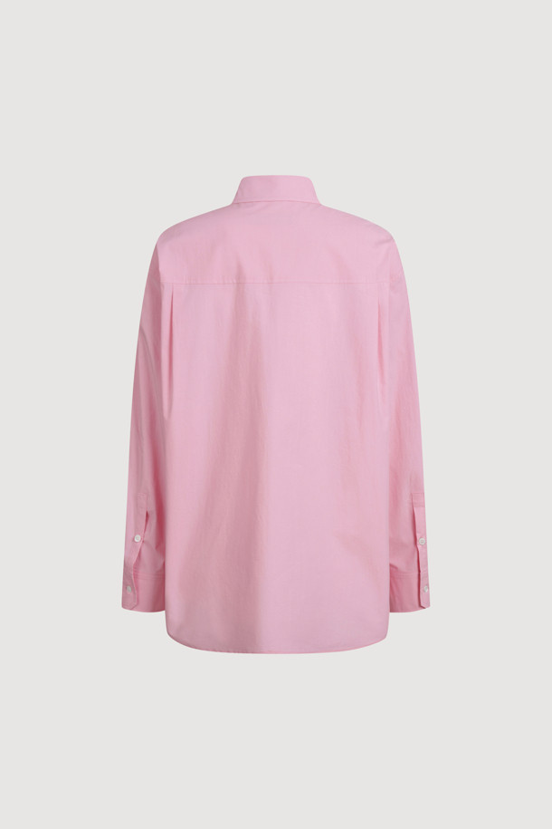 LUCKY CHOUETTE - 블라우스 - Embroidery Point Cotton Shirt Blouse (pink)