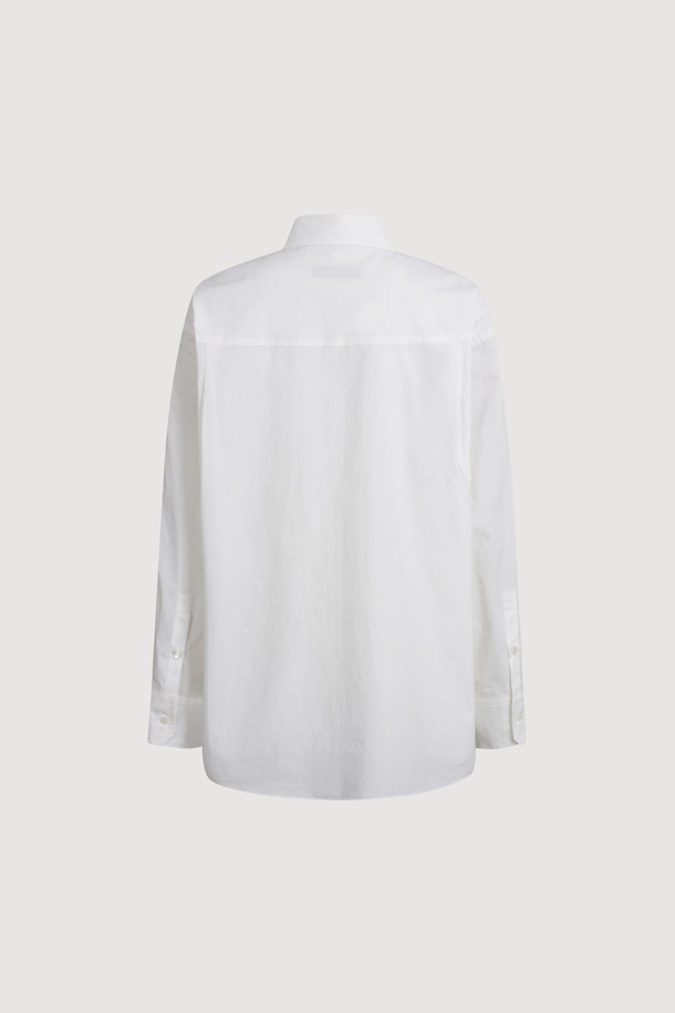 LUCKY CHOUETTE - 블라우스 - Embroidery Point Cotton Shirt Blouse (white)