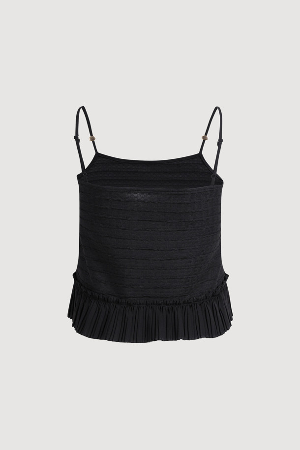 LUCKY CHOUETTE - 블라우스 - Pleats Jersey Top Blouse (black)