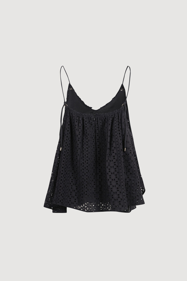 LUCKY CHOUETTE - 블라우스 - [Atelier] Eyelet Lace Top (black)