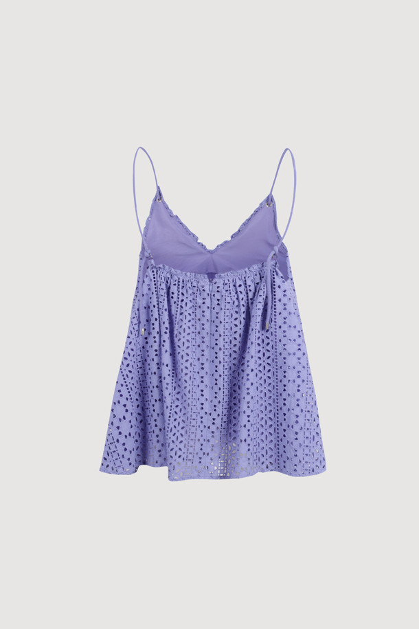 LUCKY CHOUETTE - 블라우스 - [Atelier] Eyelet Lace Top (violet)