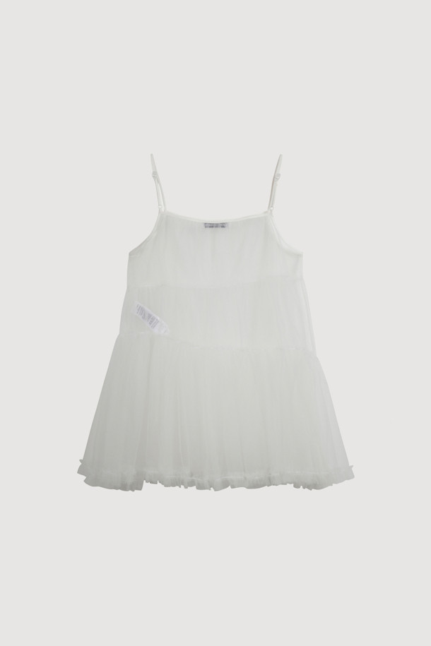 LUCKY CHOUETTE - 블라우스 - Shirring Mesh Top Blouse (white)