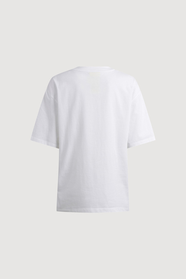 LUCKY CHOUETTE - 반소매 티셔츠 - Chouette Point Half Sleeve T-shirt (white)