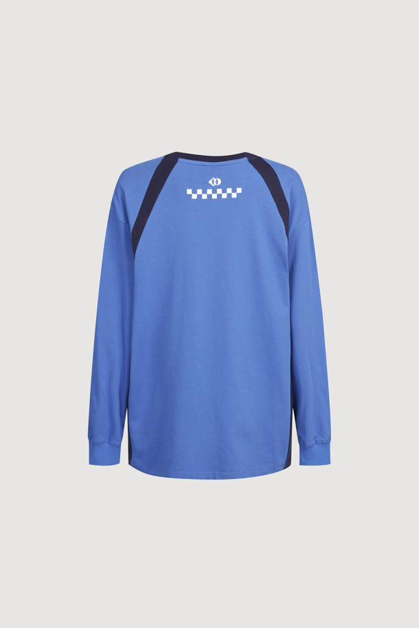 LUCKY CHOUETTE - 긴소매 티셔츠 - Coloring Point Long-sleeve T-shirt (blue)