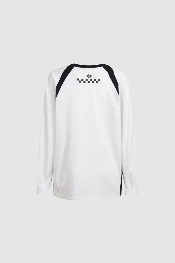 LUCKY CHOUETTE - 긴소매 티셔츠 - Coloring Point Long-sleeve T-shirt  (white)