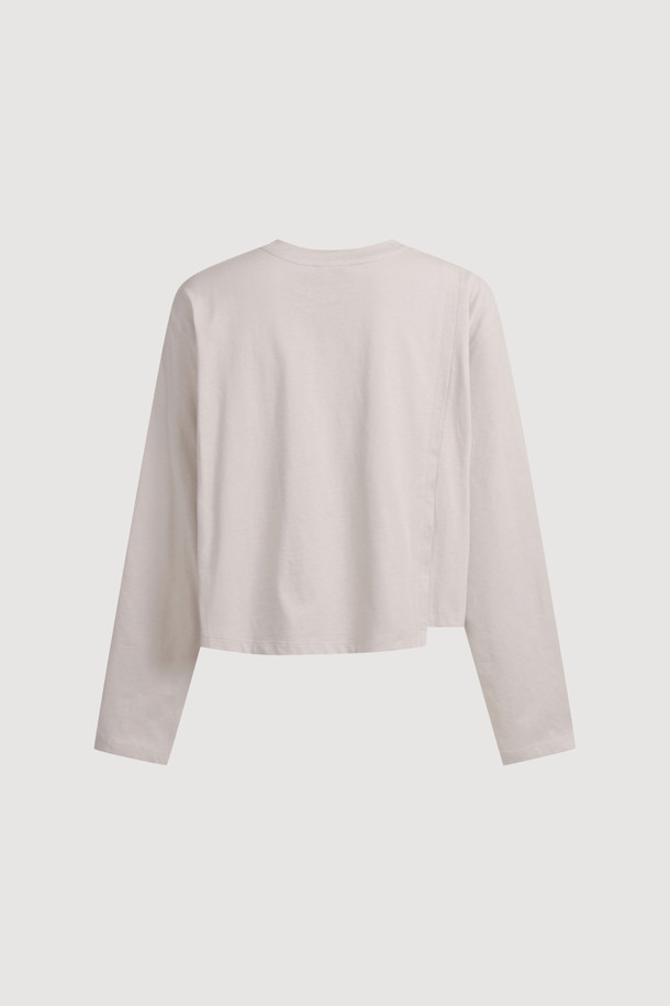 LUCKY CHOUETTE - 긴소매 티셔츠 - Coloring Point Long Sleeve T-shirt (beige)