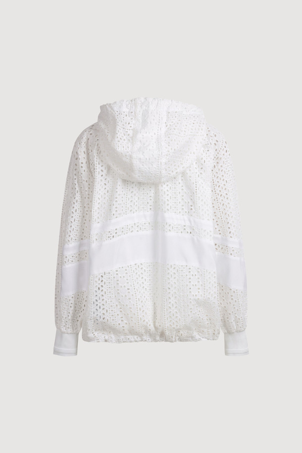 LUCKY CHOUETTE - 점퍼 - [Atelier] Check Hood Anorak Jumper (white)