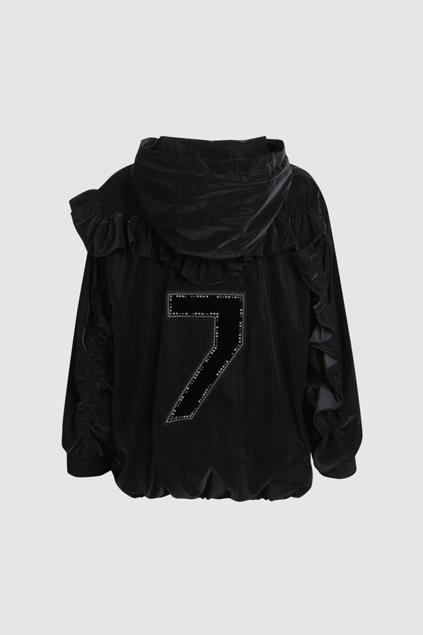 LUCKY CHOUETTE - 점퍼 - [Holiday Edition] Frill Hood Jumper (dark black)