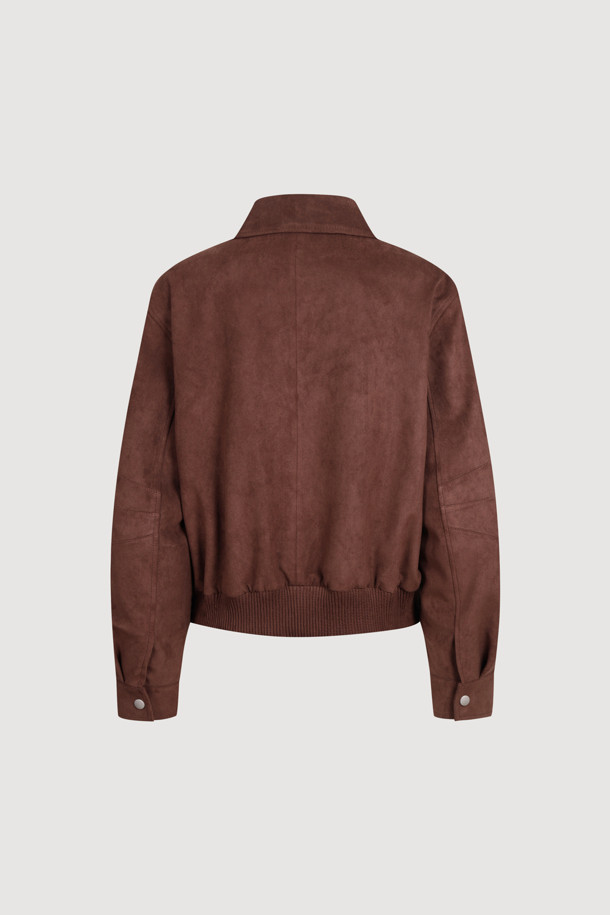 LUCKY CHOUETTE - 점퍼 - Suede Blouson Jumper (brown)