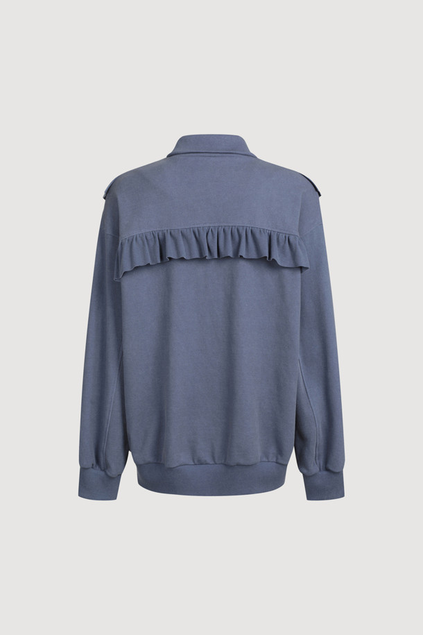 LUCKY CHOUETTE - 점퍼 - Frill Colored Jersey Jumper (blue)