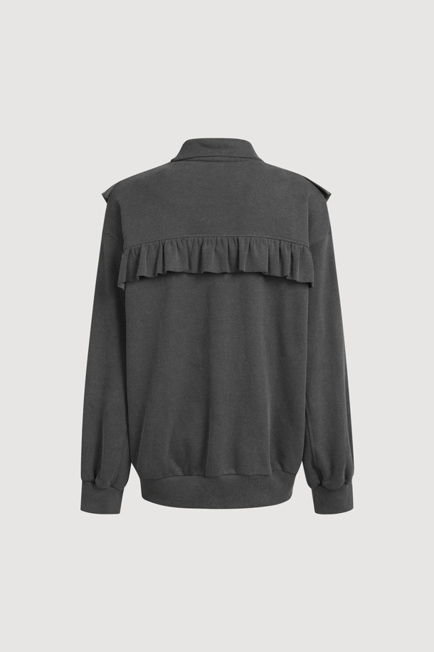 LUCKY CHOUETTE - 점퍼 - Frill Colored Jersey Jumper (dark grey)