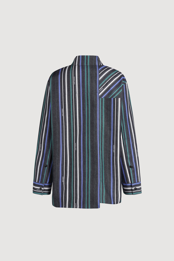 LUCKY CHOUETTE - 점퍼 - Striped Printed Shirt-type Jumper (multi color)