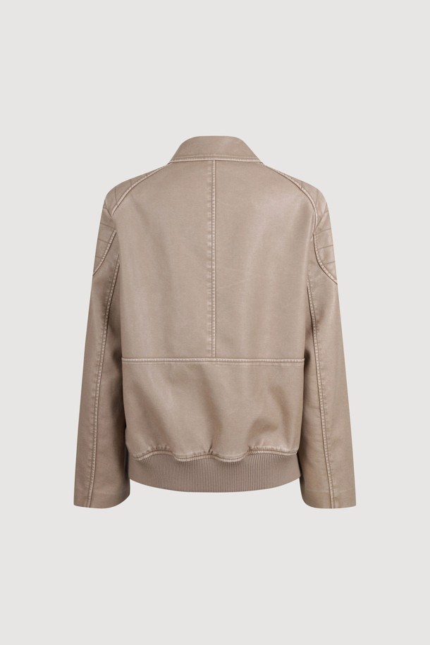 LUCKY CHOUETTE - 점퍼 - Vintage Fake Leather Jumper (light beige)