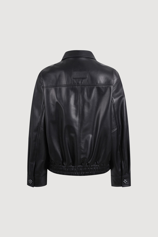 LUCKY CHOUETTE - 점퍼 - [Atelier] Work Jacket Real Leather Jumper (black)