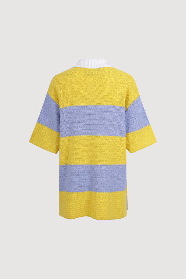 LUCKY CHOUETTE - 스웨터 - Stripe Terry Knit Pullover (yellow)