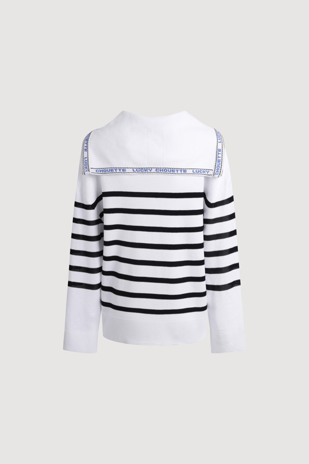 LUCKY CHOUETTE - 스웨터 - Sailor Zip up Pullover (ivory)