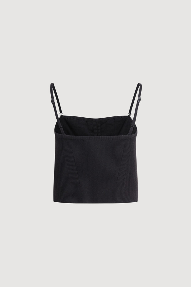 LUCKY CHOUETTE - 베스트 - Frill Detail Knit Vest (black)