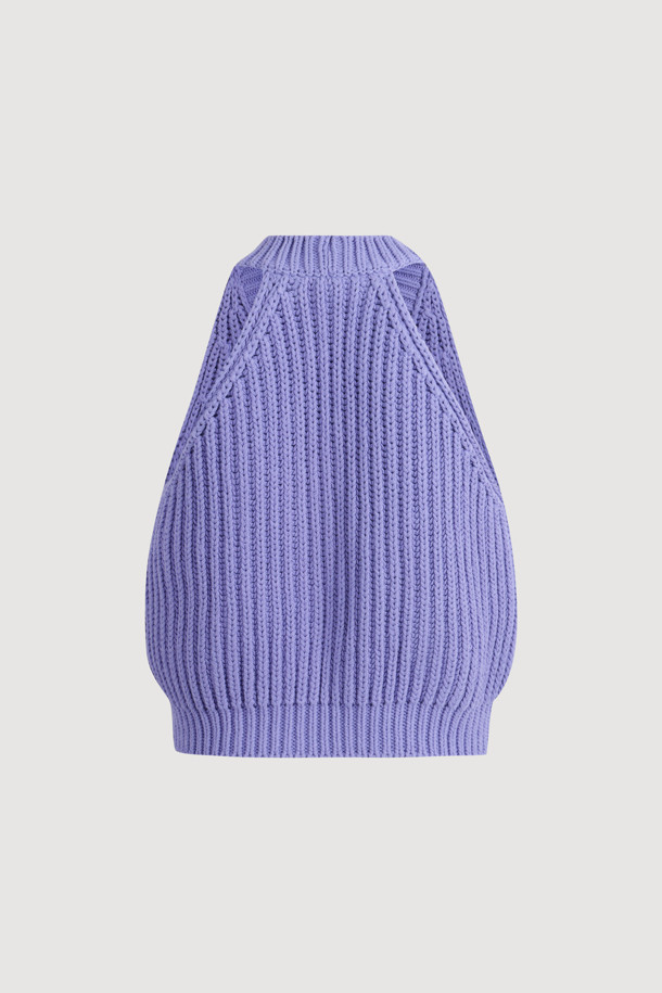 LUCKY CHOUETTE - 베스트 - [Atelier] 5GG Knit Vest (violet)