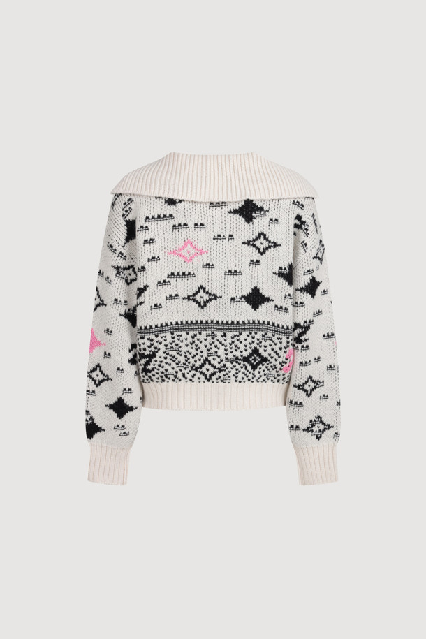 LUCKY CHOUETTE - 스웨터 - [Holiday Edition] Sailor Jacquard Knitwear Pullover (ivory)