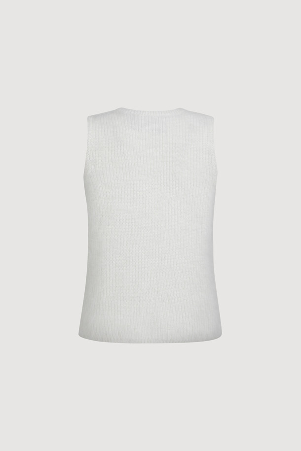 LUCKY CHOUETTE - 스웨터 - [Holiday Edition] Angora Sleeveless Knit Pullover (ivory)