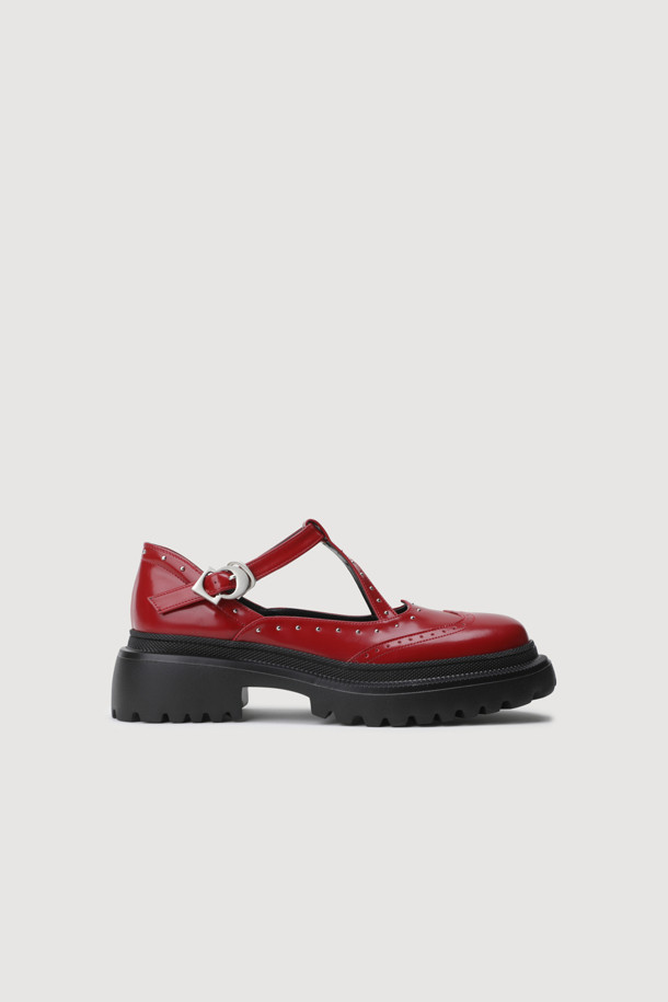 LUCKY CHOUETTE - 로퍼 - Stud Maryjane Loafers (red)