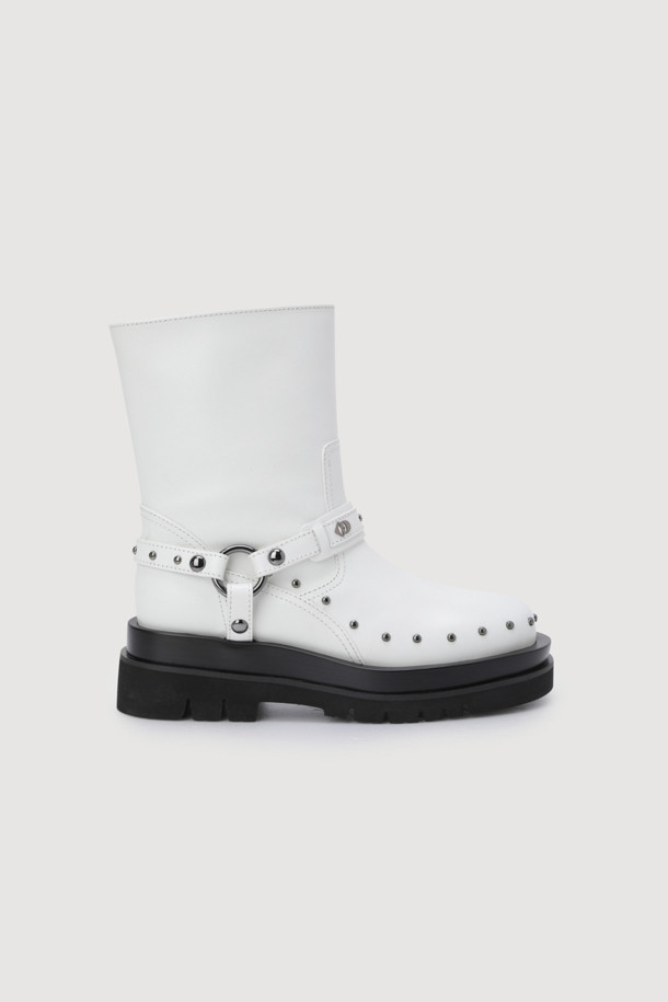 LUCKY CHOUETTE - 스니커즈 - Stud Short Boots (white)