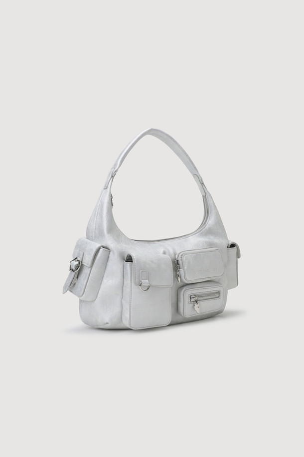 LUCKY CHOUETTE - 토트백 - Medium Pocket Hobo Bag (white)