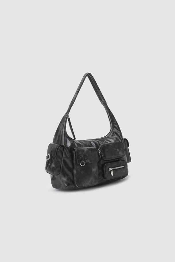 LUCKY CHOUETTE - 토트백 - Large Pocket Hobo Bag (black)