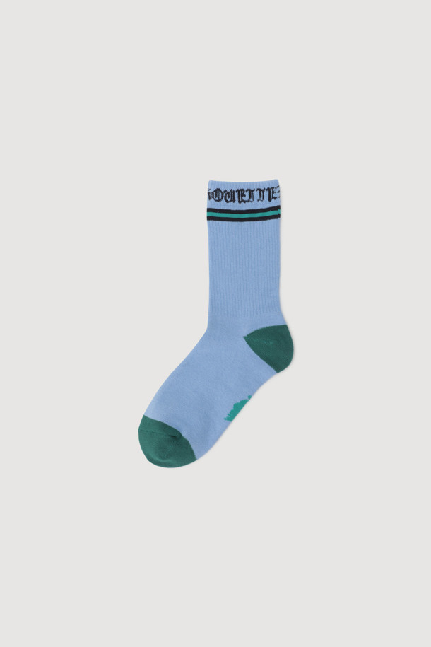 LUCKY CHOUETTE - 양말 - Lettering Socks (bule)