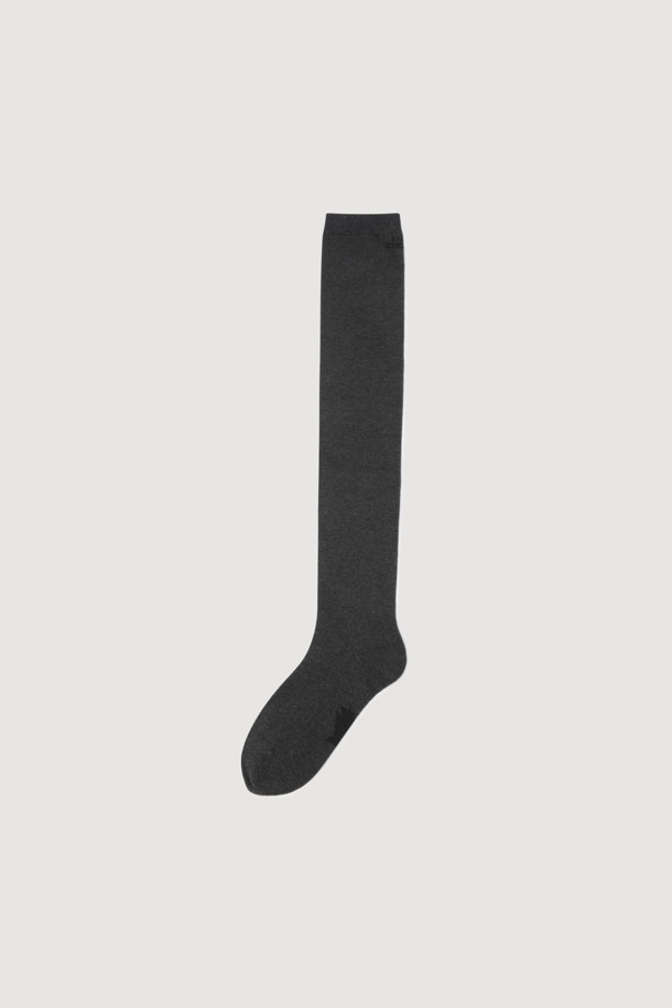 LUCKY CHOUETTE - 양말 - Lettering Point Over Knee Socks (dark grey)