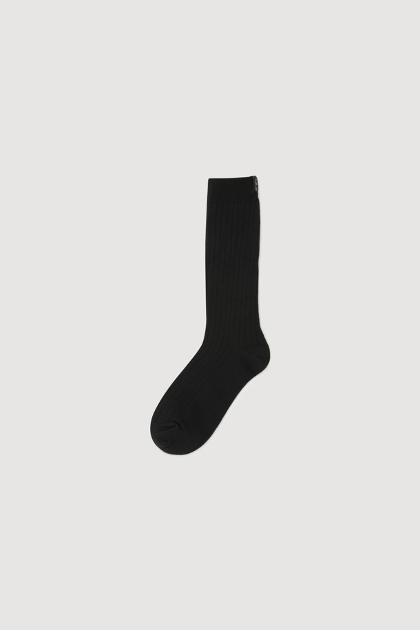 LUCKY CHOUETTE - 양말 - Basic Ribbed Socks (black)