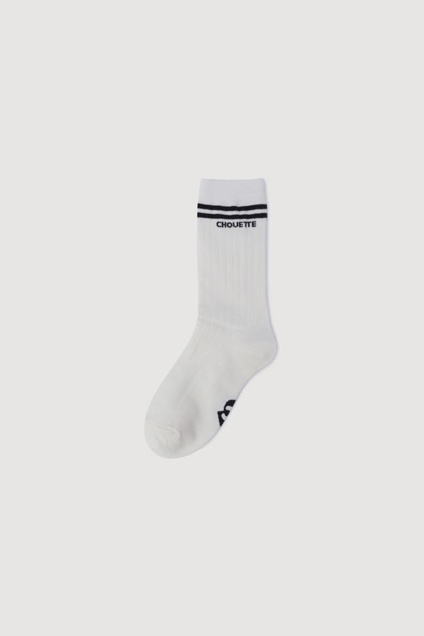 LUCKY CHOUETTE - 양말 - Ankle Ringle Ribbed Socks(ivory)