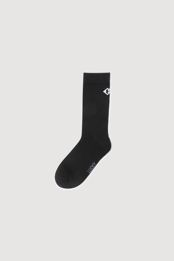 LUCKY CHOUETTE - 양말 - Basic Ribbed Socks(black)