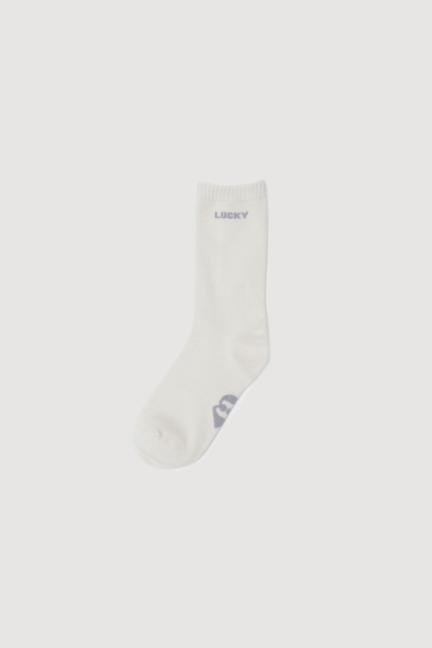 LUCKY CHOUETTE - 양말 - Lettering Point Socks(white)