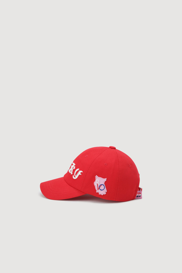 LUCKY CHOUETTE - 모자 - Lettering Ball Cap (red)