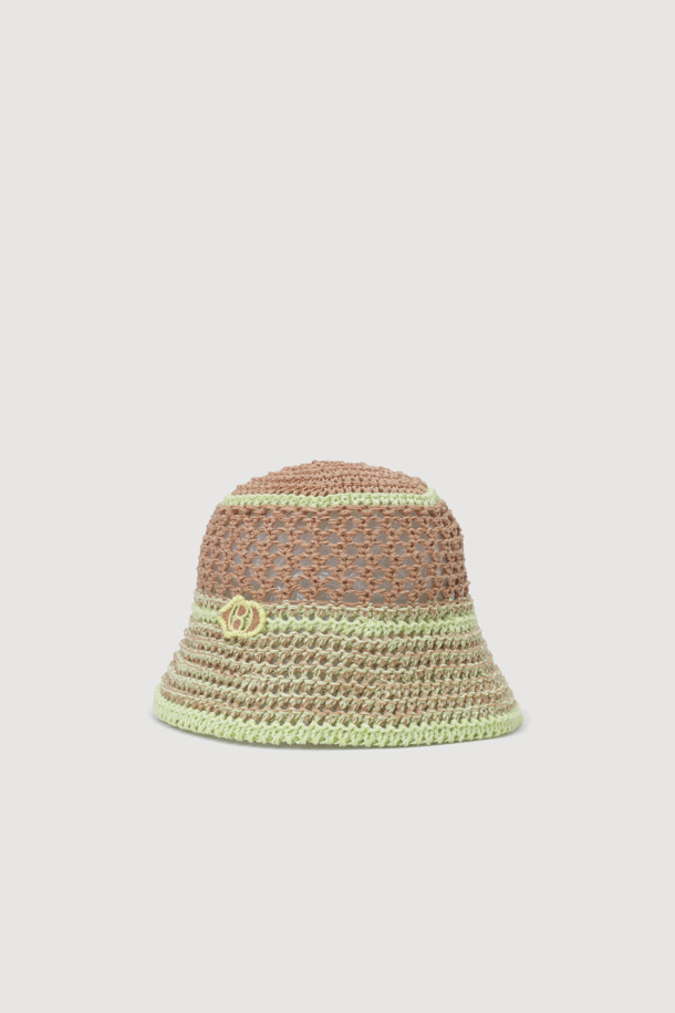 LUCKY CHOUETTE - 모자 - Emblem Point Color block Lapia Hat (green)