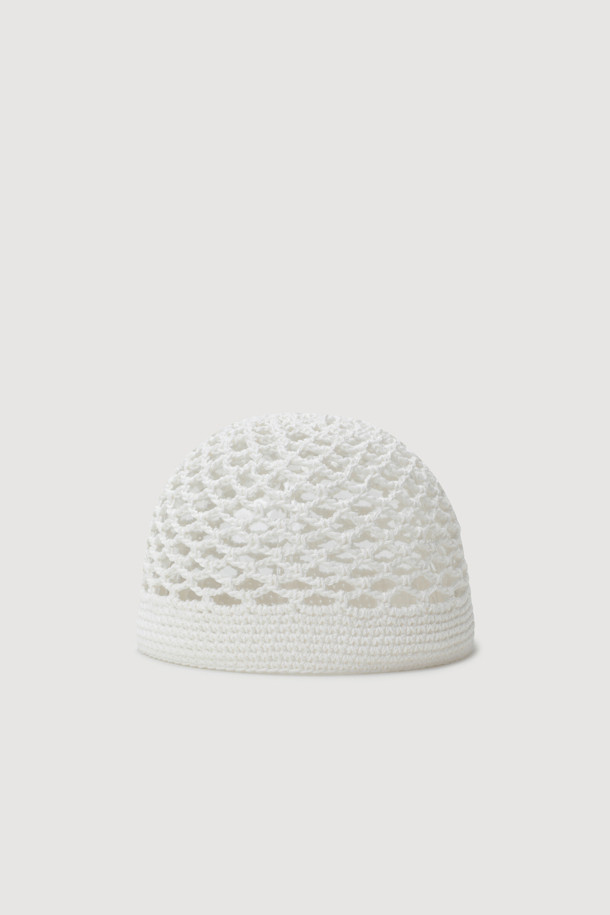 LUCKY CHOUETTE - 모자 - A-Emblem Kint Fabric Hat (ivory)