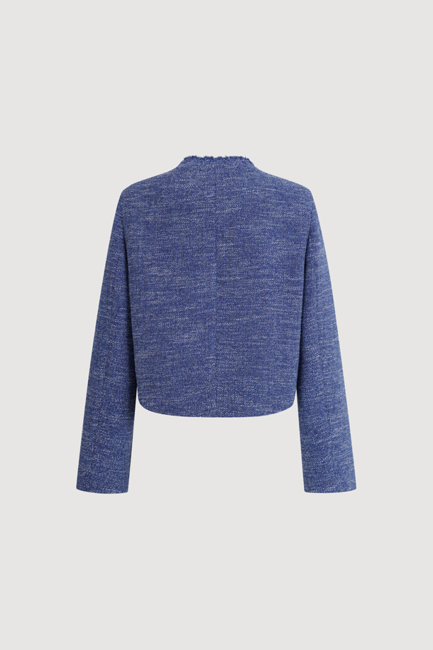 LUCKY CHOUETTE - 자켓 - Herringbone Bold Burton Crop Jacket (blue)