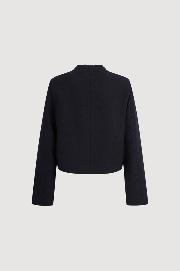 LUCKY CHOUETTE - 자켓 - Herringbone Bold Burton Crop Jacket (dark navy)