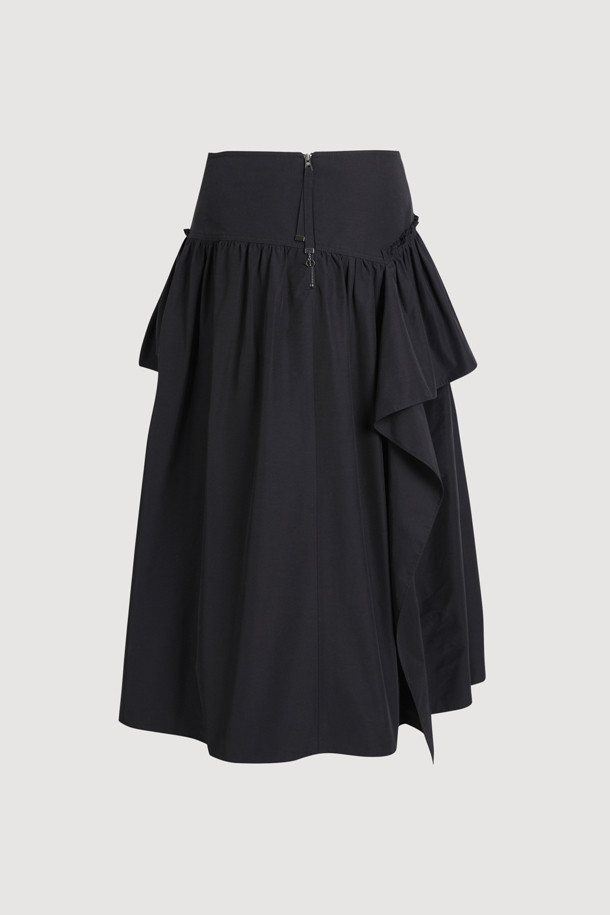 LUCKY CHOUETTE - 스커트/팬츠 - Ruffle Tirered Skirt (black)