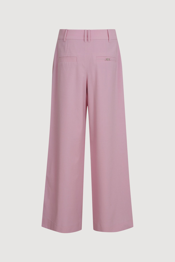 LUCKY CHOUETTE - 스커트/팬츠 - Two Tuck Wide Pants (pink)