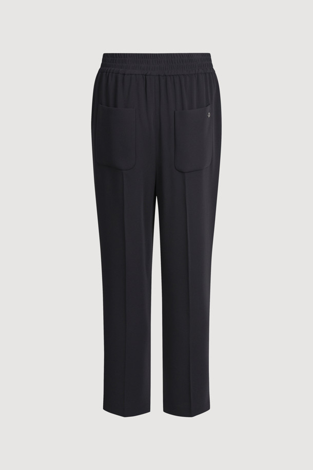 LUCKY CHOUETTE - 스커트/팬츠 - Banding Two Tuck Pants (black)