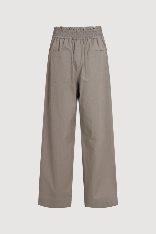 LUCKY CHOUETTE - 스커트/팬츠 - 2 Pintuck Banding Belt Wide Pants (khaki)