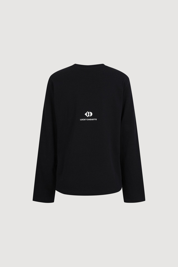 LUCKY CHOUETTE - 티셔츠 - Solid Long-sleeved T-Shirt