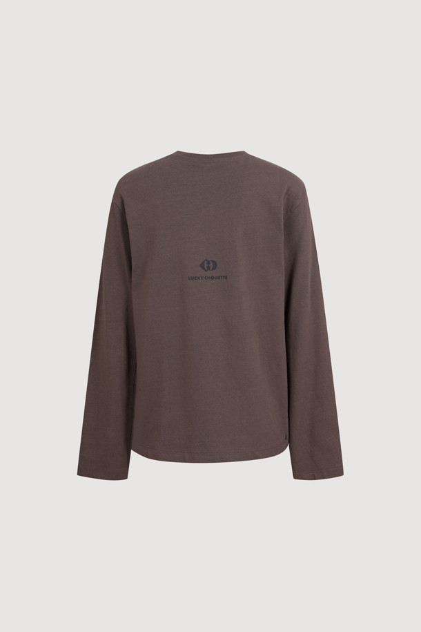 LUCKY CHOUETTE - 티셔츠 - Solid Long-sleeved T-Shirt