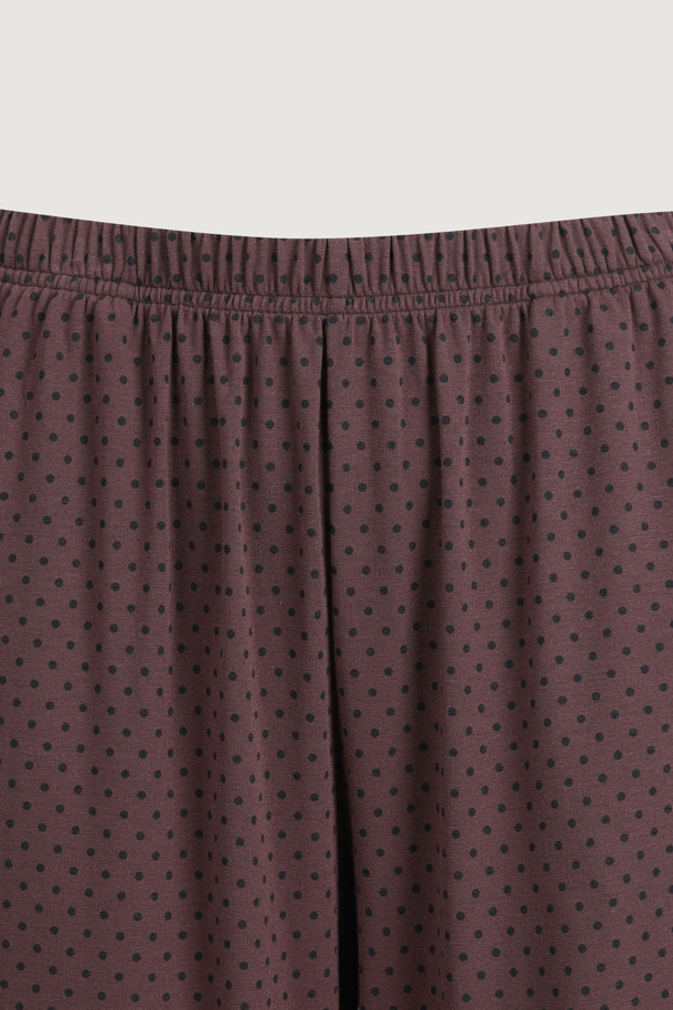 LUCKY CHOUETTE - 롱/미디팬츠 - Chouetties by LUCKY CHOUETTE_Pattern Jersey Long Pants (brown)