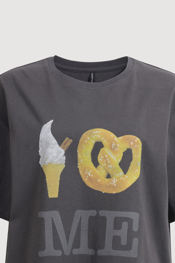 LUCKY CHOUETTE - 반소매 티셔츠 - Chouetties by LUCKY CHOUETTE_Graphic Half Sleeve T-shirt (dark grey)