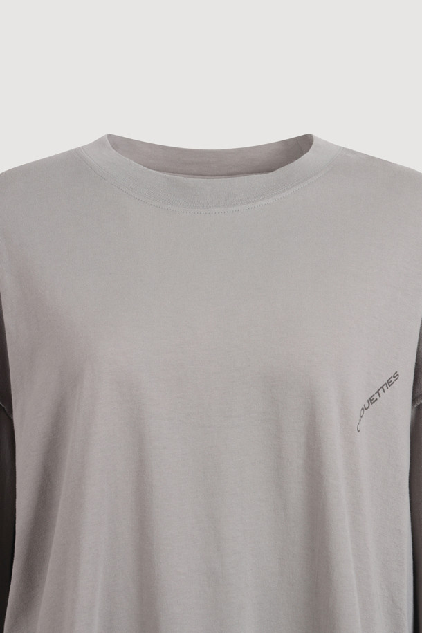 LUCKY CHOUETTE - 긴소매 티셔츠 - Chouetties by LUCKY CHOUETTE_Loose Fit Long T-shirt (grey)